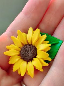 Large Custom Sunflower Pendant