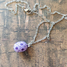 Load image into Gallery viewer, Purple Easter Egg Inspired Necklace
