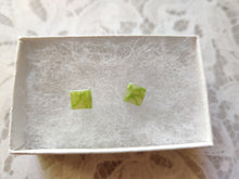 Load image into Gallery viewer, Square Faux Stone Metal-Free Stud Earrings with Hypoallergenic Plastic Posts
